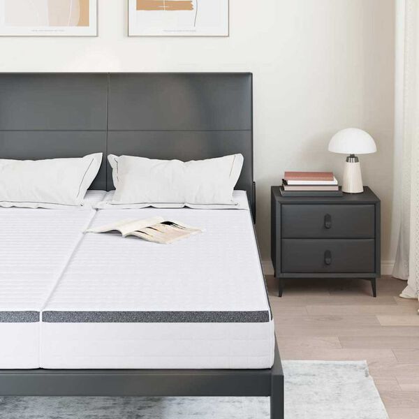 vidaXL Colch&oacute;n 2 pcs y gris 70 x 200 cm Resorte Bonell