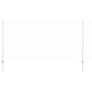 vidaXL Valla con Poste Plateado
