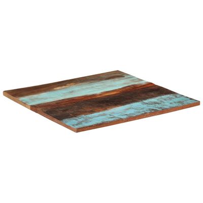 vidaXL Tablero de mesa madera maciza reciclada 80x80x(2,5-2,7) cm