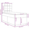 vidaXL Cama box spring con colch&oacute;n tela gris taupe 90x190 cm