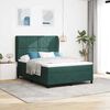 vidaXL Cama tipo Box Spring Verde oscuro 190 x 140 cm Terciopelo