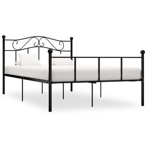 vidaXL Estructura de cama sin colch&oacute;n metal negro 120x200 cm