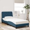 vidaXL Cama con colch&oacute;n terciopelo azul 80x200 cm
