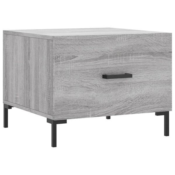 vidaXL Mesa de centro madera contrachapada gris Sonoma 50x50x40 cm