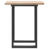 vidaXL Mesa de comedor marco O madera maciza pino y acero 60x60x75,5cm