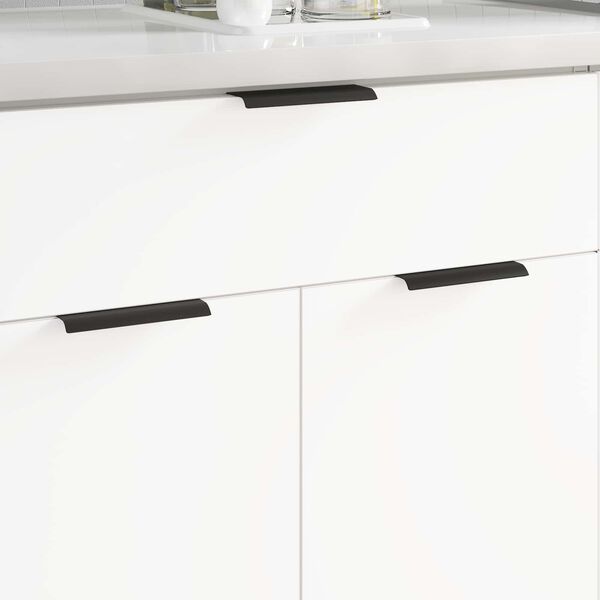 vidaXL Mango 12 pcs Negro 120 x 39.6 x 17 mm Aluminio