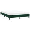 vidaXL Estructura cama sin colch&oacute;n terciopelo verde oscuro 140x220 cm