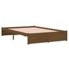 vidaXL Estructura cama sin colch&oacute;n madera maciza marr&oacute;n miel 120x190cm