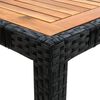 vidaXL Set comedor jardín 9 pzas ratán sintético y madera acacia negro