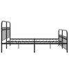 vidaXL Estructura cama sin colch&oacute;n con estribo metal negro 183x203 cm