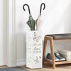 vidaXL Soporte para sombrilla Blanco 15.5 x 15.5 x 49 cm Metal