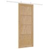 vidaXL Puerta Corredera Marr&oacute;n 83 x 211 cm Madera de pino macizo