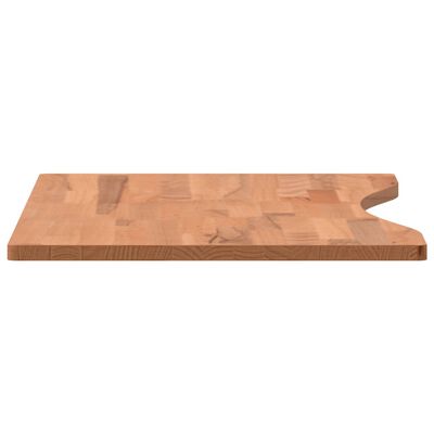 vidaXL Tablero de escritorio madera maciza de haya 80x(36-40)x1,5 cm