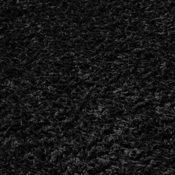 vidaXL Alfombra de pelo largo negro 120x170 cm 50 mm