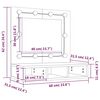 vidaXL Mueble con espejo y luces LED blanco 60x31,5x62 cm