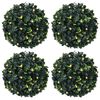vidaXL Bolas de boj artificial con luces LED 4 unidades 12 cm
