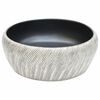 vidaXL Lavabo sobre encimera redondo cer&aacute;mica negro y gris &Phi;41x14 cm