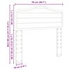 vidaXL Cabecero con cabecera Roble Sonoma 75 cm Madera contrachapada