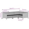 vidaXL Set de muebles de jardín 4 pzas y cojines ratán sintético gris