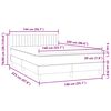 vidaXL Cama box spring con colch&oacute;n y LED terciopelo rosa 140x220 cm