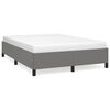 vidaXL Estructura de cama sin colch&oacute;n, gris oscuro, 137 x 190 cm, tela