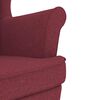 vidaXL Silla mecedora de tela rojo vino tinto 74x90x102 cm