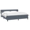 vidaXL Cama box spring con colchones terciopelo gris oscuro 180x220 cm
