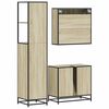 vidaXL Set de muebles de ba&ntilde;o 3 pzas madera contrachapada roble Sonoma