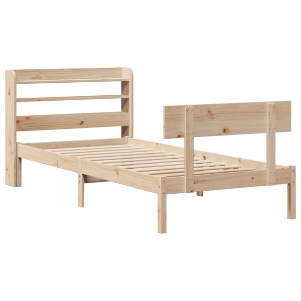 vidaXL Estructura de cama sin colchón madera maciza de pino 90x200 cm