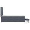 vidaXL Cama tipo Box Spring Gris oscuro 90 x 200 cm Terciopelo