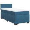vidaXL Cama box spring con colch&oacute;n terciopelo azul 90x200 cm