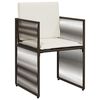vidaXL Set comedor de jardín 7 pzas con cojines ratán sintético marrón