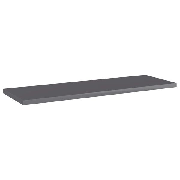 vidaXL Estante estanter&iacute;a 4 uds contrachapada gris brillo 60x20x1,5 cm