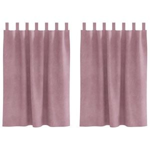 vidaXL Cortinas opacas 2 uds. Rosa Oscuro 140 x 140 cm Terciopelo