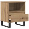 vidaXL Mesitas de noche 2 uds madera roble artisian 40x35x50 cm
