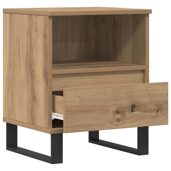 vidaXL Mesitas de noche 2 uds madera roble artisian 40x35x50 cm
