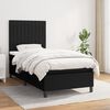 vidaXL Cama box spring con colch&oacute;n tela negro 80x200 cm