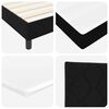 vidaXL Cama tipo Box Spring con colch&oacute;n Negro 80 x 200 cm tela