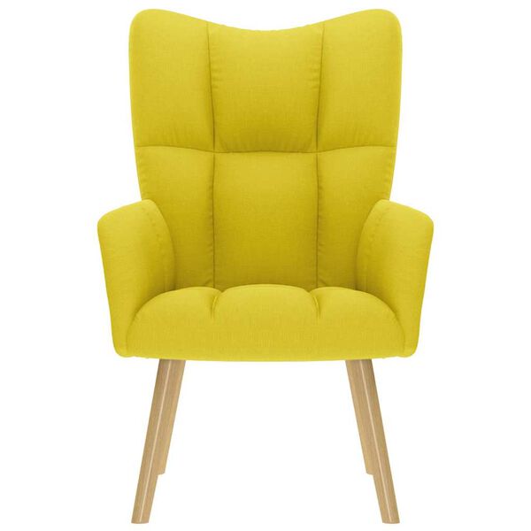 vidaXL Sill&oacute;n de relax de tela amarillo clara