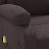 vidaXL Sill&oacute;n de masaje de tela marr&oacute;n oscuro