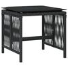 vidaXL Set de comedor de jard&iacute;n 9 pzas y cojines rat&aacute;n sint&eacute;tico negro