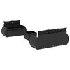 vidaXL Set de sof&aacute;s de jard&iacute;n 6 piezas y cojines rat&aacute;n sint&eacute;tico negro