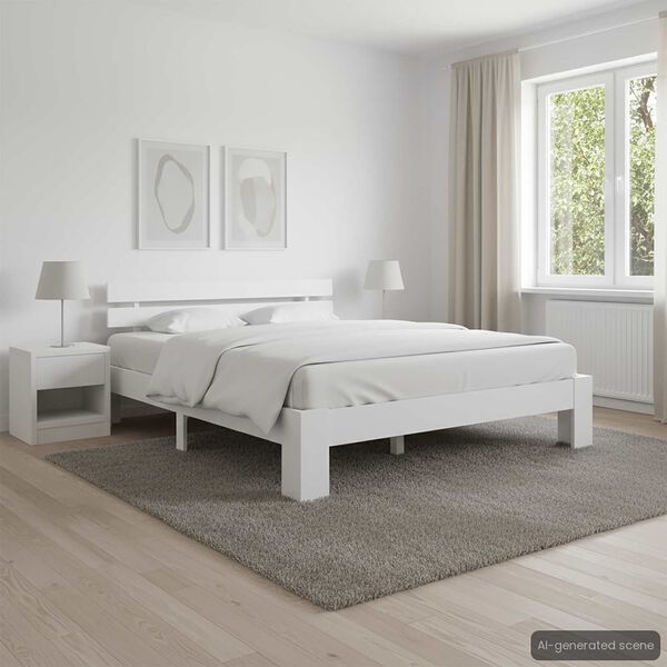 vidaXL Estructura de cama sin colchón madera maciza de pino 160x200 cm