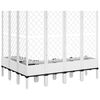 vidaXL Jardinera con enrejado PP blanco 160x120x142 cm