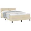 vidaXL Cama tipo Box Spring con cabecera Crema 140 x 190 cm tela