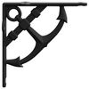 vidaXL Soportes para estanter&iacute;as de pared 12 uds. Negro
