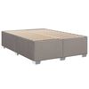 vidaXL Cama box spring con colch&oacute;n tela gris taupe 140x200 cm