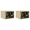 vidaXL Mesita de noche de pared RHENEN 2 uds. Roble Sonoma