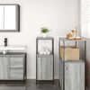vidaXL Mueble de baño con estantes gris Sonoma 36x35x95 cm