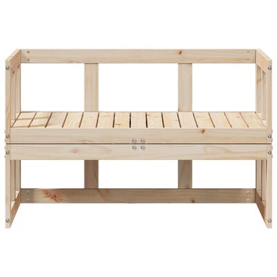 vidaXL Banco sofá de jardín extensible madera maciza de pino